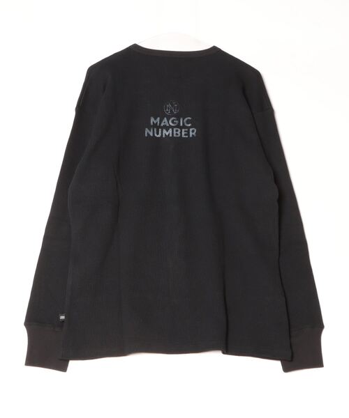 MAGIC NUMBER(マジック ナンバー)の「【MAGIC NUMBER】STOCK LOGO THERMAL L/S T-SHIRT / ストックロゴ サーマル ロングスリーブティーシャツ(Tシャツ/カットソー・メンズ・ブラック/オフホワイト/オリーブ・MEDIUM/LARGE/X-LARGE)」の10枚目の写真