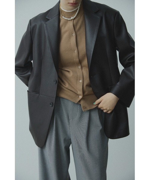 Mila Owen（ミラオーウェン）の「フライスアンサンブルドッキングニットプルオーバー（ニット/セーター・レディース・ベージュ/ネイビー/ドット/レッド/グレー・0/1）」の3枚目の写真