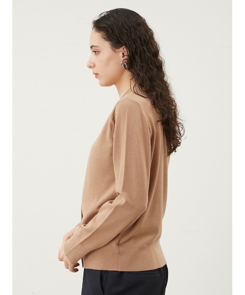 Mila Owen（ミラオーウェン）の「フライスアンサンブルドッキングニットプルオーバー（ニット/セーター・レディース・ベージュ/ネイビー/ドット/レッド/グレー・0/1）」の12枚目の写真