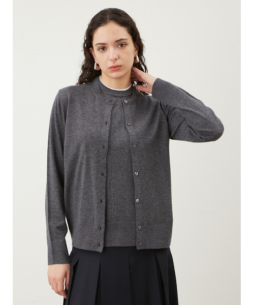 Mila Owen（ミラオーウェン）の「フライスアンサンブルドッキングニットプルオーバー（ニット/セーター・レディース・ベージュ/ネイビー/ドット/レッド/グレー・0/1）」の19枚目の写真