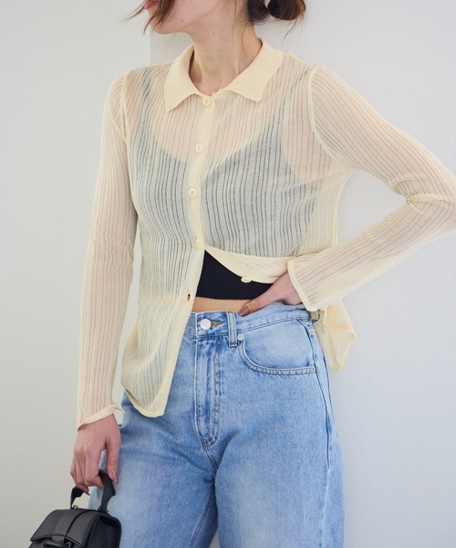 【最安値】ETRE TOKYO シアーポロニットプルオーバー セージ 最安値】ETRE TOKYO シアーポロニットプルオーバー セージ 最