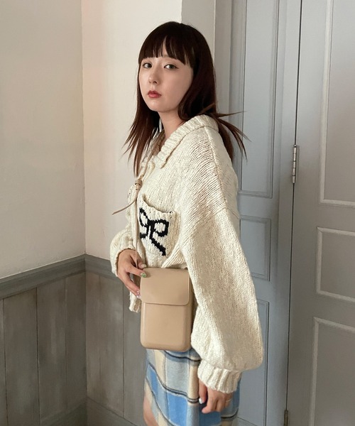 RUBY AND YOU（ルビーアンドユー）の「［select］ミニショルダー（ショルダーバッグ・レディース・ベージュ/レッド・FREE）」の10枚目の写真