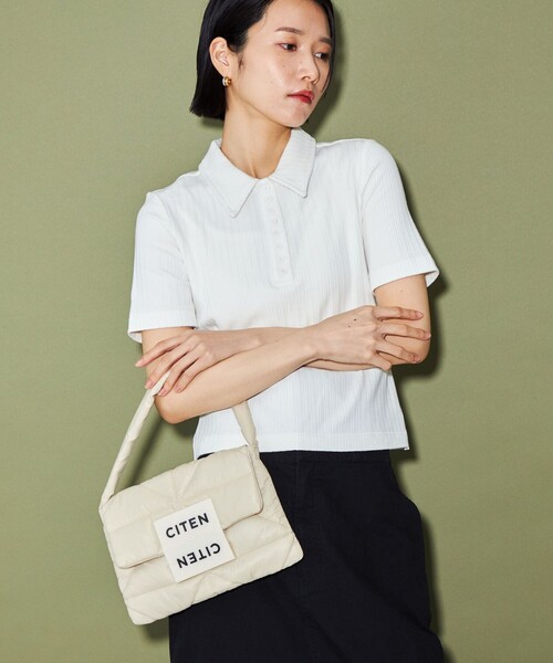 CITEN（シテン）の「＜CITEN＞パデッドフラップショルダー（ショルダーバッグ・レディース・シルバー/ベージュ/ブラック・FREE）」の5枚目の写真