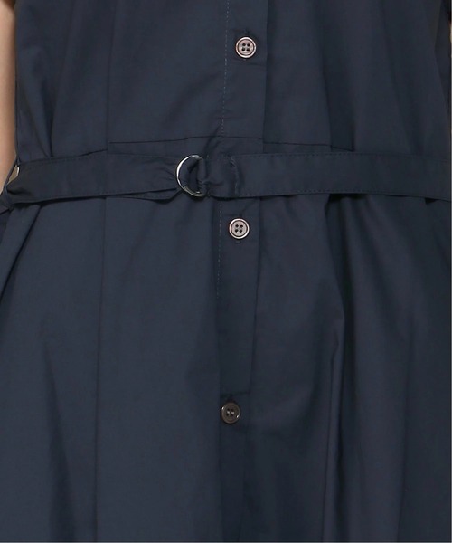 PREFERIR(プレフェリール)の「オープンカラー フレンチスリーブ ワンピース(シャツワンピース・レディース・ネイビー/グリーン/ブルー・MEDIUM/LARGE)」の8枚目の写真