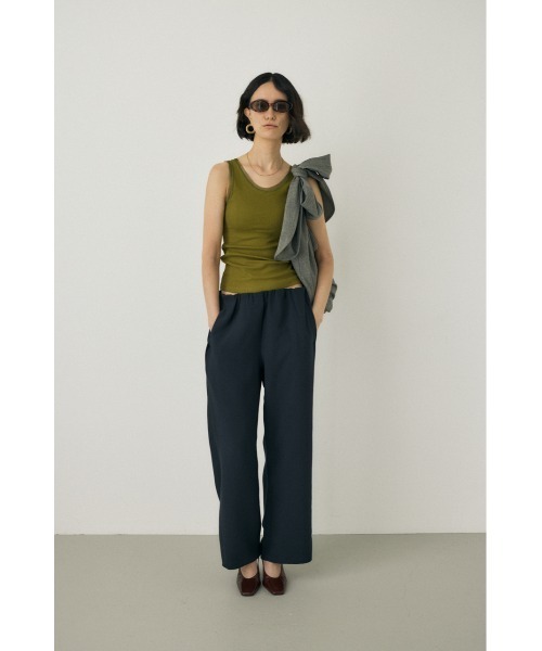 M_（エムアンダーバー）の「オーガニックコットン×リサイクルポリエステルチュールの2WAYタンクトップ（タンクトップ・レディース・ブラック/ライトベージュ/グリーン・FREE）」の20枚目の写真