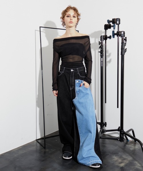 WONEM（ウォンエム）の「シアードレープオフショルトップス（Tシャツ/カットソー・レディース・ブラック/ピンク/ネイビー・FREE）」の18枚目の写真