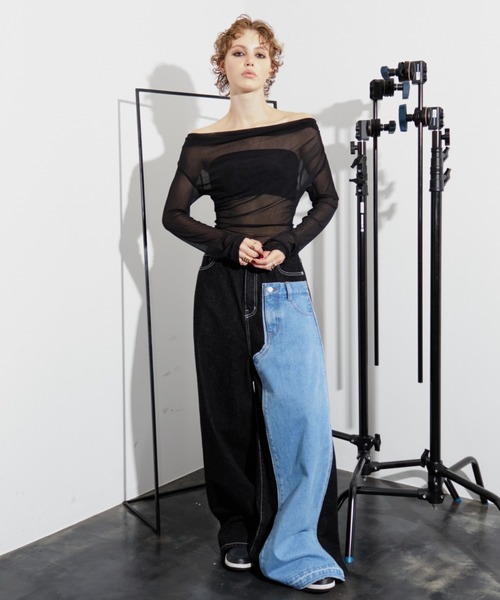 WONEM（ウォンエム）の「シアードレープオフショルトップス（Tシャツ/カットソー・レディース・ブラック/ピンク/ネイビー・FREE）」の20枚目の写真