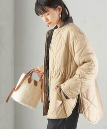 ships 3WAY ペプラム ジップ ブルゾン 24SS ◇ SHIPS｜* <手洗い可能>サッカー バルーン ギャザー ジップ