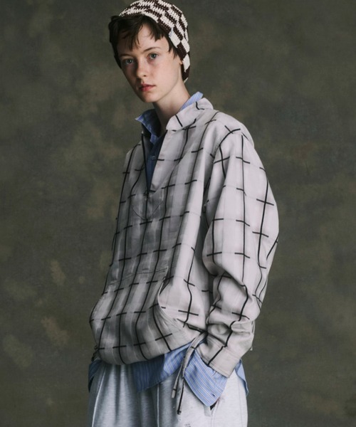 bal（バル）の「PULLOVER MEXICAN STAND SHIRT（シャツ/ブラウス・メンズ・ブラウン/グレー・3/2/1）」の2枚目の写真