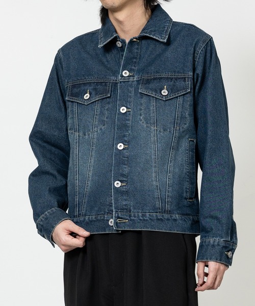 JOHN'S CLOSET（ジョンズクローゼット）の「【13】3rdタイプ デニムジャケット（デニムジャケット・メンズ・ブラック/ブルー/ブラック系1/ネイビー系1/ブルー系1・MEDIUM/LARGE/X-LARGE）」の16枚目の写真