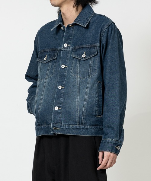 JOHN'S CLOSET（ジョンズクローゼット）の「【13】3rdタイプ デニムジャケット（デニムジャケット・メンズ・ブラック/ブルー/ブラック系1/ネイビー系1/ブルー系1・MEDIUM/LARGE/X-LARGE）」の18枚目の写真
