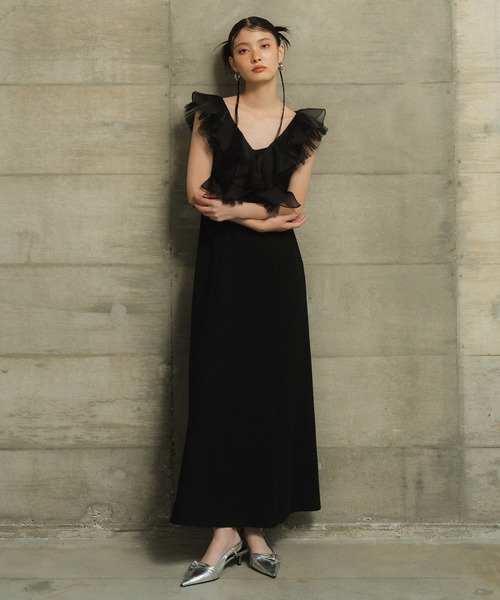 プリーツチュールドレス / pleats tulle dress（ドレス）｜ANDRESD