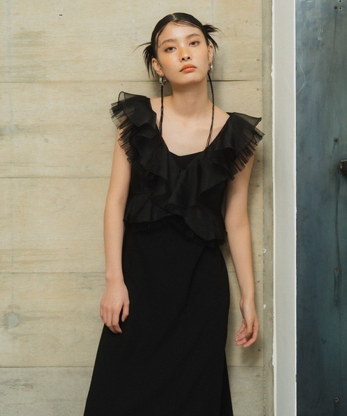 プリーツチュールドレス / pleats tulle dress（ドレス）｜ANDRESD