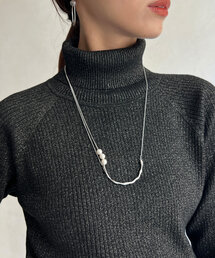 パール×ニュアンスネックレス