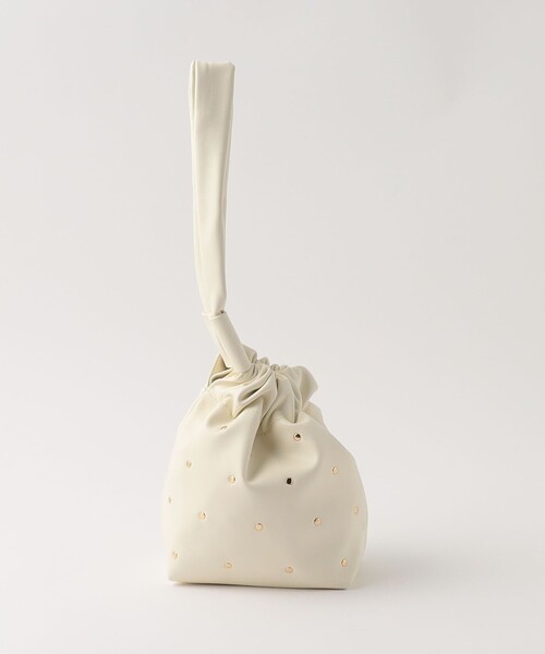 BEAUTY&YOUTH UNITED ARROWS(ビューティーアンドユースユナイテッドアローズ)の「スタッズ ドロストバッグ(ハンドバッグ・レディース・ブラック/オフホワイト・FREE)」の6枚目の写真