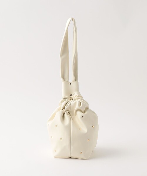 BEAUTY&YOUTH UNITED ARROWS(ビューティーアンドユースユナイテッドアローズ)の「スタッズ ドロストバッグ(ハンドバッグ・レディース・ブラック/オフホワイト・FREE)」の7枚目の写真