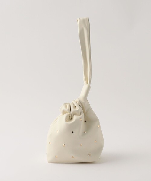 BEAUTY&YOUTH UNITED ARROWS(ビューティーアンドユースユナイテッドアローズ)の「スタッズ ドロストバッグ(ハンドバッグ・レディース・ブラック/オフホワイト・FREE)」の8枚目の写真