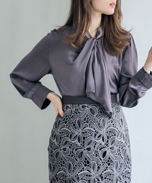 12Twelve Agenda（トゥエルブ　アジェンダ）の「【再入荷!ベストセラー】ねじりボウタイブラウス（シャツ/ブラウス）」