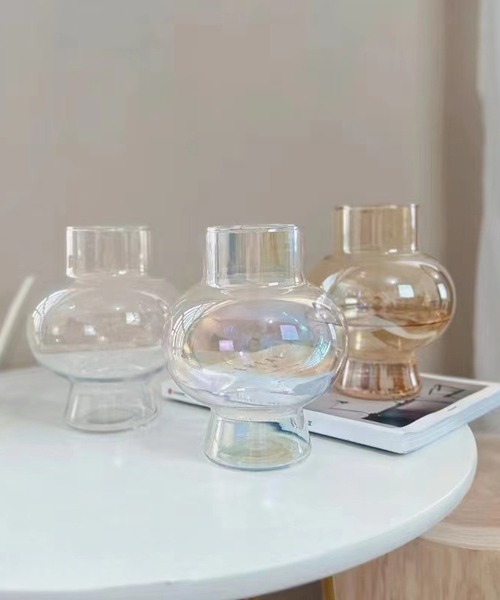 セール】【 somni / ソニ 】ぽってり ガラスフラワーベース 花瓶