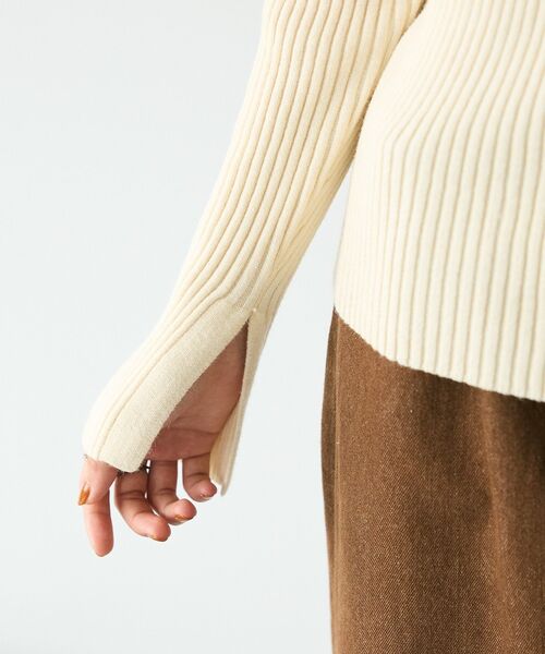 CRAFT STANDARD BOUTIQUE（クラフトスタンダードブティック）の「襟付きニットコンパクトカーディガン（カーディガン/ボレロ・レディース・ネイビー/ボルドー/グリーン/アイボリー/ブラック・FREE）」の8枚目の写真