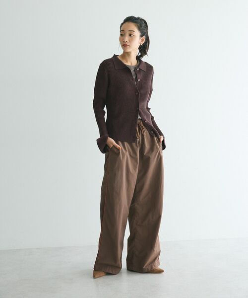 CRAFT STANDARD BOUTIQUE（クラフトスタンダードブティック）の「襟付きニットコンパクトカーディガン（カーディガン/ボレロ・レディース・ネイビー/ボルドー/グリーン/アイボリー/ブラック・FREE）」の15枚目の写真