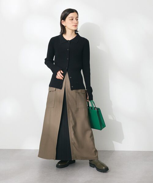 CRAFT STANDARD BOUTIQUE（クラフトスタンダードブティック）の「襟付きニットコンパクトカーディガン（カーディガン/ボレロ・レディース・ネイビー/ボルドー/グリーン/アイボリー/ブラック・FREE）」の19枚目の写真