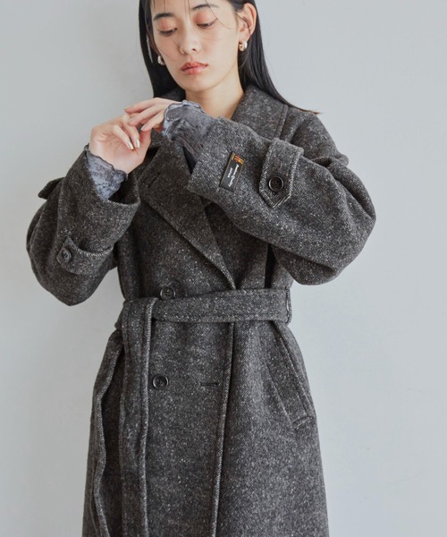 VIS（ビス）の「【JAPAN FABRIC】尾州毛混シャギーロングコート