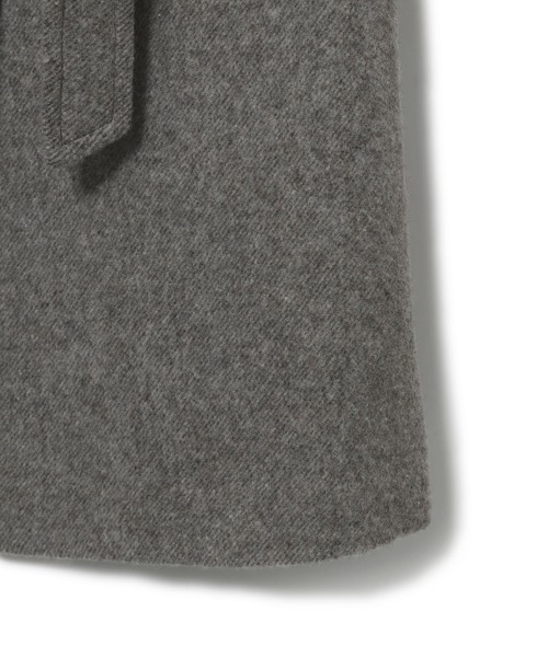 VIS（ビス）の「【JAPAN FABRIC】尾州毛混シャギーロングコート【選べる着丈】【静電気防止】（ステンカラーコート・レディース・チャコールグレー/グレー・PS/M/TM/S）」の8枚目の写真