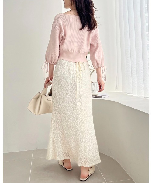 Cherie chuu(シェリーチュウ)の「【Cherie chuu】ダブルジップニット(ニット/セーター・レディース・ピンク/レッド/アイボリー/ブラック・FREE)」の18枚目の写真