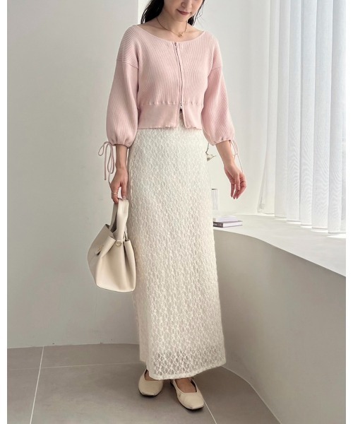 Cherie chuu(シェリーチュウ)の「【Cherie chuu】ダブルジップニット(ニット/セーター・レディース・ピンク/レッド/アイボリー/ブラック・FREE)」の17枚目の写真