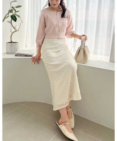 Cherie chuu(シェリーチュウ)の「【Cherie chuu】ダブルジップニット(ニット/セーター・レディース・ピンク/レッド/アイボリー/ブラック・FREE)」の20枚目の写真