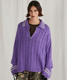ポロネックニット/Polo Neck Knit 【PRANK PROJECT】 PRANK PROJECT｜ブランジネックニット / Plunge Neck Knit