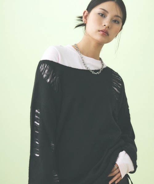 TTOL(トール)の「カラーロンT(Tシャツ/カットソー・レディース・ピンク/オレンジ/ブルー・M/L)」の6枚目の写真