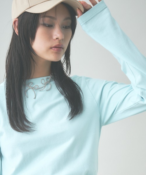 TTOL(トール)の「カラーロンT(Tシャツ/カットソー・レディース・ピンク/オレンジ/ブルー・M/L)」の19枚目の写真