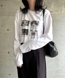 アニマルグラフィックプリントロングTシャツ