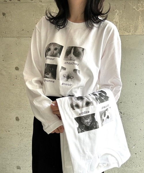 cuorequal(クオレコール)の「アニマルグラフィックプリントロングTシャツ(Tシャツ/カットソー・レディース・ホワイト/ホワイト系その他・MEDIUM/LARGE/SMALL/X-LARGE)」の19枚目の写真