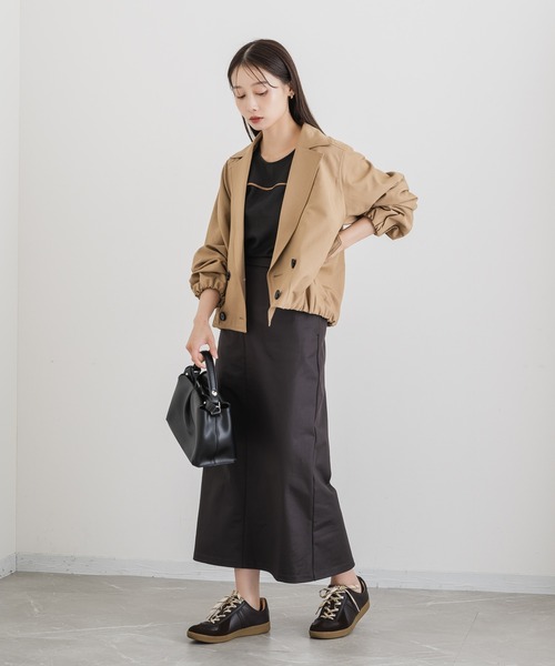 KATHARINE ROSS（キャサリンロス）の「【KATHARINE ROSS】クロップトトレンチジャケット（トレンチコート・レディース・ブラック/ベージュ・MEDIUM）」の13枚目の写真