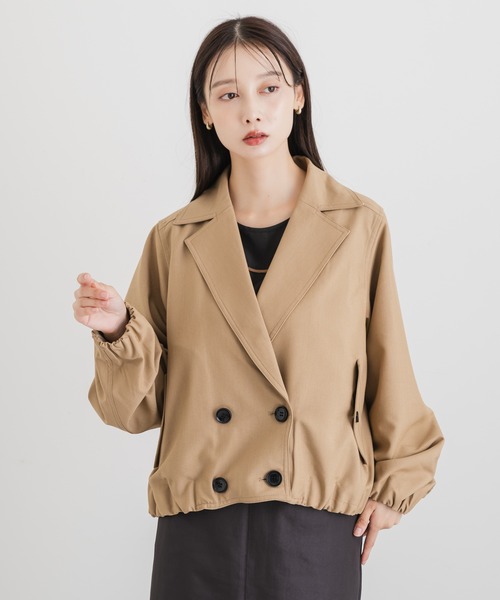 KATHARINE ROSS（キャサリンロス）の「【KATHARINE ROSS】クロップトトレンチジャケット（トレンチコート・レディース・ブラック/ベージュ・MEDIUM）」の17枚目の写真