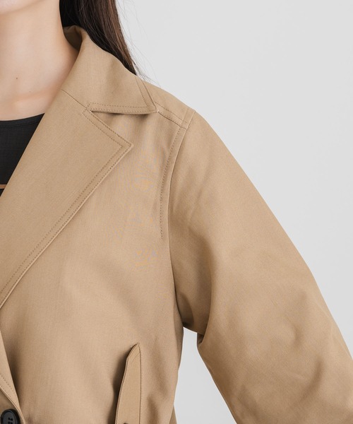 KATHARINE ROSS（キャサリンロス）の「【KATHARINE ROSS】クロップトトレンチジャケット（トレンチコート・レディース・ブラック/ベージュ・MEDIUM）」の21枚目の写真