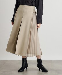 grove | マシュマロタッチスエード調サイドベルトスカート(スカート)
