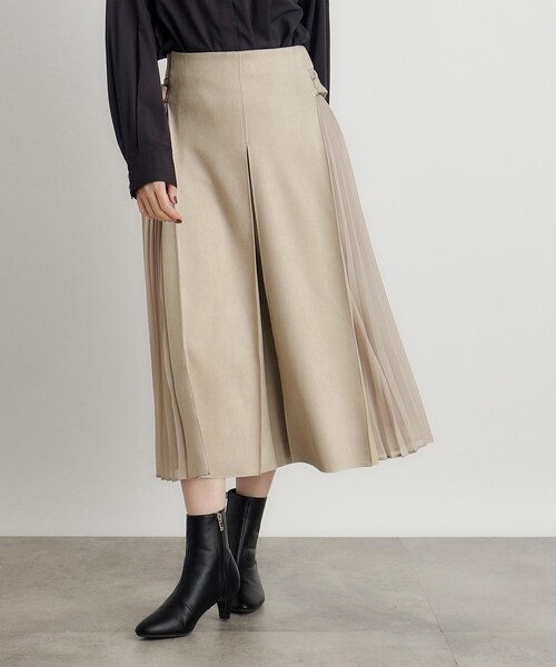 grove（グローブ）の「◆マシュマロタッチスエード調サイドベルトスカート（スカート・レディース・ナチュラル/ダークグレー/パープル・02/03/04/05/01）」の9枚目の写真