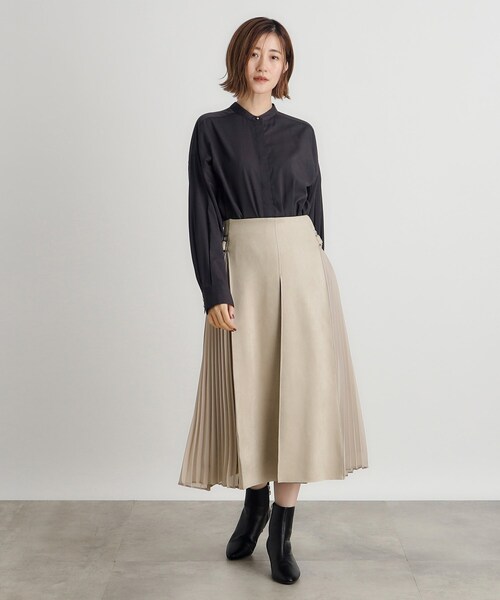 grove（グローブ）の「◆マシュマロタッチスエード調サイドベルトスカート（スカート・レディース・ナチュラル/ダークグレー/パープル・02/03/04/05/01）」の10枚目の写真