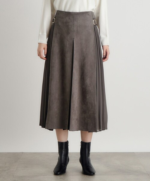grove（グローブ）の「◆マシュマロタッチスエード調サイドベルトスカート（スカート・レディース・ナチュラル/ダークグレー/パープル・02/03/04/05/01）」の17枚目の写真