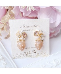 【Arivenalice】全11色 milky strawberry フラワービジュー イヤリング(MA)