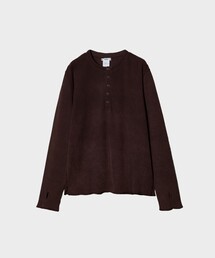 【saby/サバイ】WAFFLE HENRY NECK SHIRTS