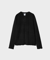【saby/サバイ】WAFFLE HENRY NECK SHIRTS