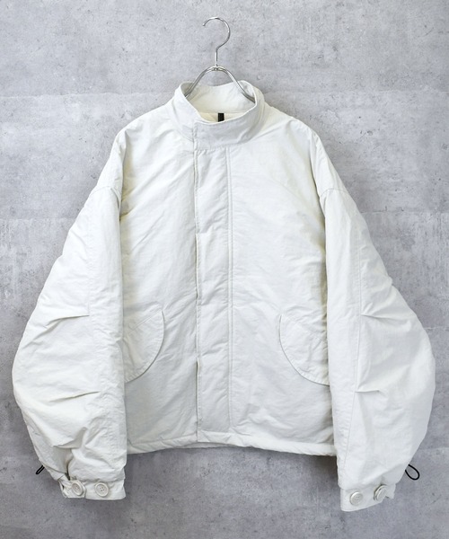 Anytime Songs（エニータイムソングス）の「stand collar nylon short mods coat/スタンドカラー ナイロン ショートモッズコート（ブルゾン・メンズ・オフホワイト/カーキ/ブラック・M/XL/L）」の2枚目の写真