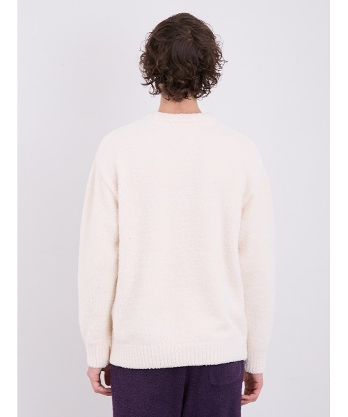 gelato pique(ジェラートピケ)の「【HOMME】ベビモコキャットジャガードプルオーバー(ルームウェア/パジャマ・メンズ・アイボリー/ダークグレー・MEDIUM/LARGE)」の10枚目の写真