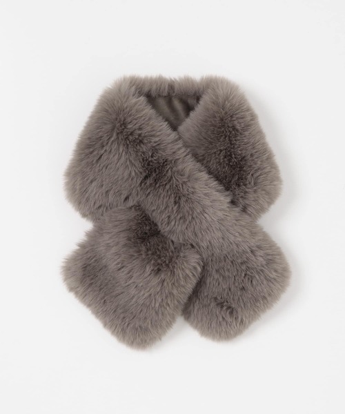 SENSE OF PLACE by URBAN RESEARCH（センスオブプレイスバイアーバンリサーチ）の「『WEB/一部店舗限定』ボリュームエコファーティペット（マフラー・レディース・ベージュ/ブラウン/モカ・ONE）」の11枚目の写真