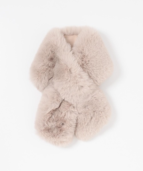 SENSE OF PLACE by URBAN RESEARCH（センスオブプレイスバイアーバンリサーチ）の「『WEB/一部店舗限定』ボリュームエコファーティペット（マフラー・レディース・ベージュ/ブラウン/モカ・ONE）」の12枚目の写真